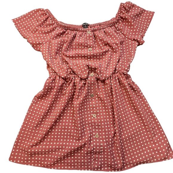 Justify dusty rose off shoulder dress XL Polka Dots Summer Pullover - Picture 8 of 12